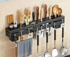 Настінний багатофункціональний органайзер для зберігання кухонного приладдя 30 см