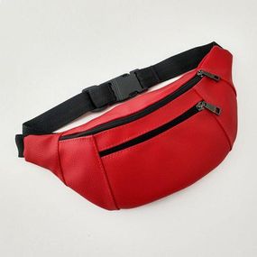 Сумка на пояс BUMBAG з екошкіри, червона (EBB2_KR)
