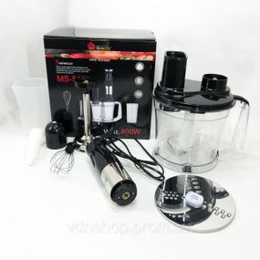 Блендер с разными насадками чашей Domotec, Блендер для крема и соуса с переносной чашей AZ-79