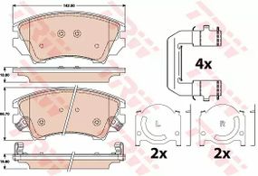 Колодки гальмівні дискові OPEL/SAAB Astra/Insignia/Zafira/9-5 F 17 08, TRW (GDB1783)