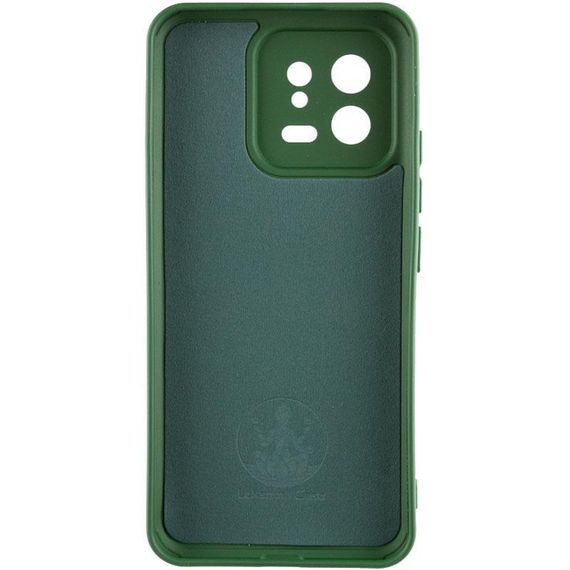 Чохол TPU GETMAN Liquid Silk Full Camera для Xiaomi 13 Pro Зелений / Dark green | Зображення 2