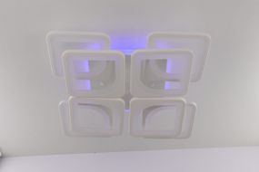 Люстра світлодіодна стельова LED світильник для квартири на стелю лед з пультом 25595 Білий 11х43х43 см.