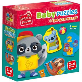 Детские развивающие картонные пазлы "Животные. Игрушки" VT1722-27 с игрой