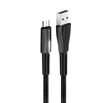 Дата кабель ColorWay USB 2.0 AM to Micro 5P 1.0m zinc alloy + led black (CW-CBUM035-BK) (CW-CBUM035-BK) | Зображення 3
