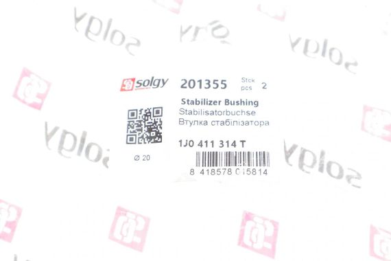 Втулка стабілізатора переднього Audi A3 TT Skoda Octavia Bora VW Golf d=20mm  ремонтна  201355 | Зображення 1