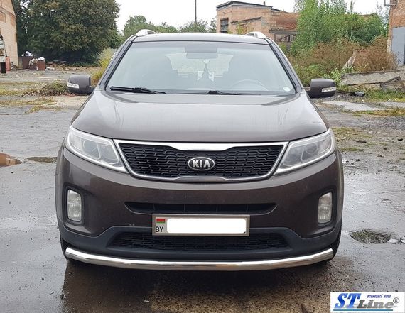 Передняя защита ST008 (2013-2015, нерж.) для Kia Sorento XM | Зображення 2