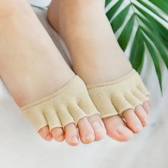 Жіночі підлоги шкарпетки Five-Finger Invisible Socks До PAIN PATCH Бежеві