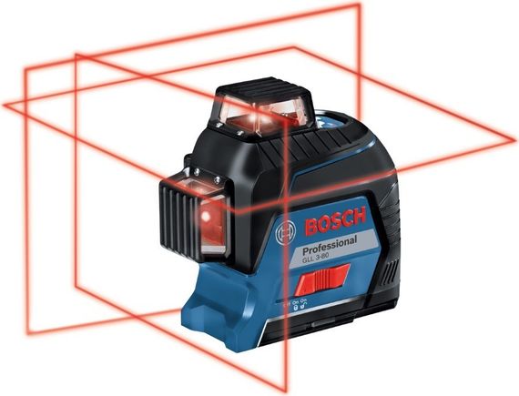 Нивелир лазерный Bosch GLL 3-80, ± 0.3 мм/м, до 30 м, с приемником 120м, 0.82 кг (0.601.063.S00) | Зображення 1