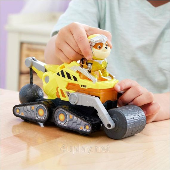 Щенячий Патруль Мегакіно Бульдозер та фігурка Кремеза Paw Patrol Rubble Mighty Movie Bulldozer | Зображення 3