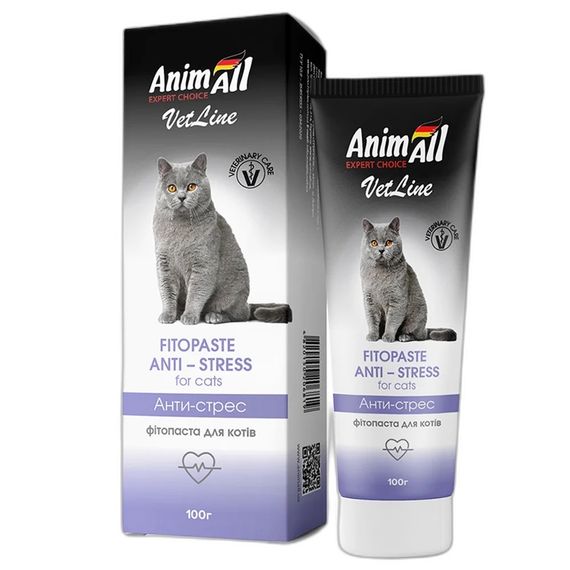 Фітопаста з заспокійливою дією для котів AnimAll VetLine Antistress, 100 мл