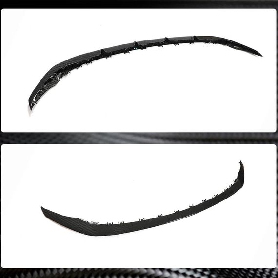 Накладка на передній бампер Lip V2 (для C43 AMG 2019-2021, Карбон) для Mercedes C-сlass W205 рр | Зображення 2