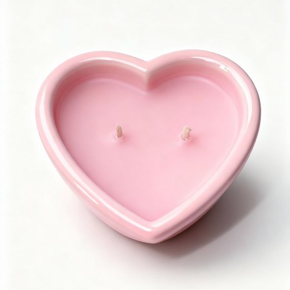 Масажна свічка з ароматом жуйки Candy Bubble Gum у формі серця, 70 мл sexstyle | Зображення 3