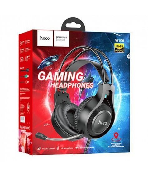 Наушники игровые Hoco W106 Tiger Gaming Black | Зображення 3