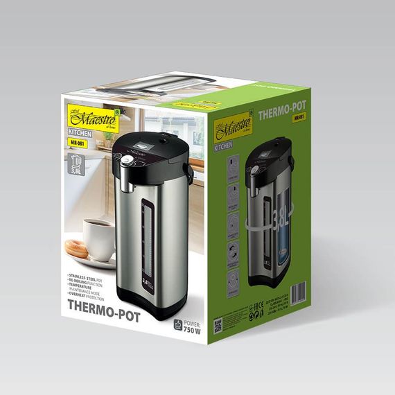 Термопот Maestro MR-081, 3.8 л, 750 Вт, з підтриманням температури | Зображення 9