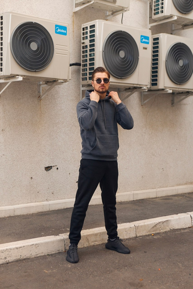 Костюм зима двухцветка черно-серый S L | Зображення 1