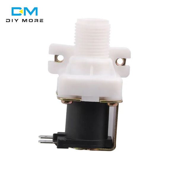 Клапан електромагнітний кутовий нормально закритий Diymore 1/2" 12В | Зображення 1