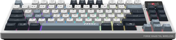 Клавиатура механическая MSI FORGE GK600 TKL W SKY UA 104key S11-43UAP01-HH9 | Зображення 1