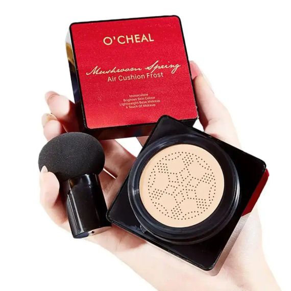 Тональний крем кушон для обличчя + спонжик Beauty Linasi Red O`CHEAL, Натуральний відтінок | Зображення 2