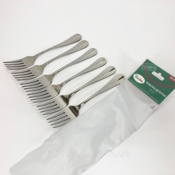 Набор десертных вилок Con Brio CB-3709 18 см 6 шт MF-50 | Зображення 1