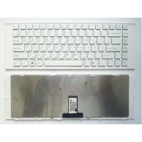 Клавиатура ноутбука Sony VPC-EG Series белая с белой рамкой RU (A43254)