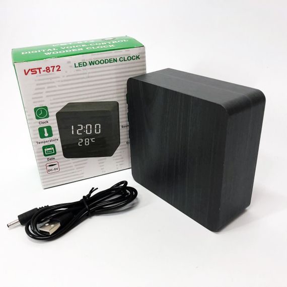 Настільний годинник зі світловим циферблатом VST-872-6, Настільний цифровий електронний годинник led HU-67 | Зображення 9