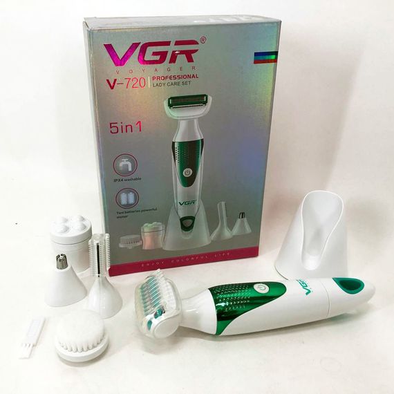 Женская аккумуляторная бритва VGR V-720 / Женский триммер для тела TP-410 / Бикини-триммер | Зображення 3