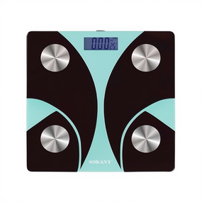 Смарт весы электронные Sokany 26х26 см до 180 кг с Bluetooth Мятный SK-19029GR