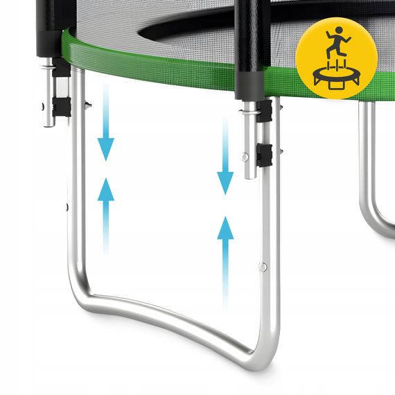 Батут із зовнішньою сіткою 4FIZJO Classic 10FT 312 см Black/Green (P-5907739314130) | Зображення 1