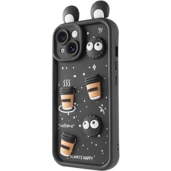 Чохол TPU Toys Case with Ears для Apple iPhone 15 (6.1") Black