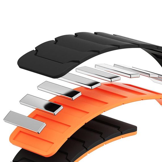 Ремешок Dual-color Magnetic для Smart Watch 22mm Black / Orange | Зображення 1