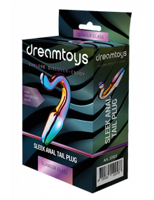 Анальний плаг із боросиліктного скла GLAMOUR GLASS SLEEK ANAL TAIL PLUG Sex Aura