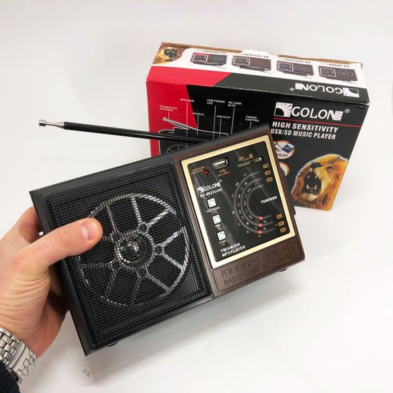 Портативный радиоприемник Хит GOLON RX-9922UAR, Радиоприемник фм ретро на батарейках ZG-83 | Зображення 5