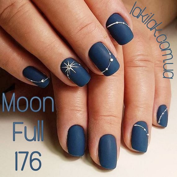 Гель-лак Moon Full №176 Порохова синь 8мл