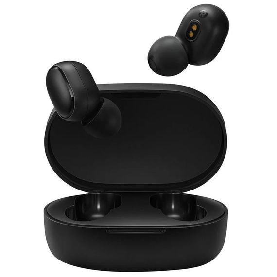 Оригинальные Bluetooth-наушники Xiaomi Redmi AirDots (Mi True Wireless Earbuds) ZBW4480GL Black Global Version | Зображення 1