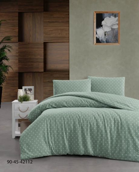 Теплое постельное белье / байковое евро размера фланель 100%-хлопок Турция Cotton Collection | Зображення 3