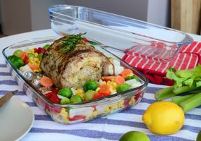 Каструля с/к PYREX кастрюля склян. прямокут. 5.2л (2.6л+2.6л) упак (555A000) (555A000)