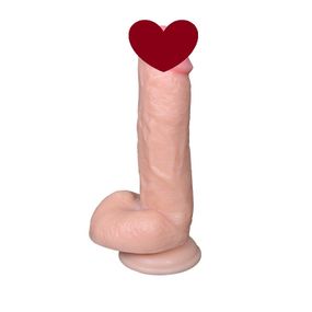 Фаллоимитатор с мошонкой на присоске Kassadin телесный Sex Aura