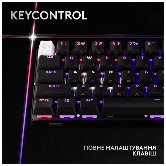 Клавіатура Logitech G Pro X 60 Lightspeed GX Tactile Wireless/Bluetooth UA Black (920-011911) | Зображення 9