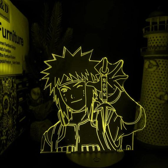 Акриловый светильник-ночник Minato Namikaze Naruto желтый tty-n002168