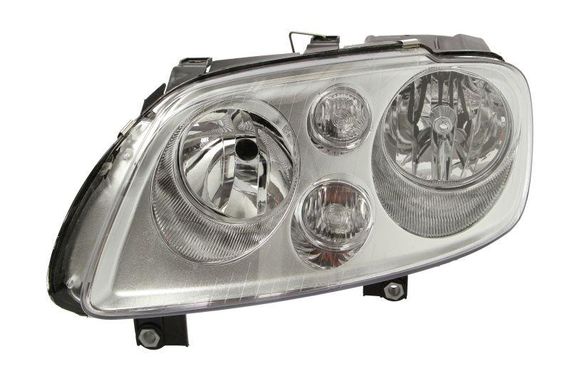 Фара Передняя Volkswagen Caddy 2004-  /Touran 2003-2006 Левая H7/H7, Эл. Рег., С Моторч.,Хром. Рам