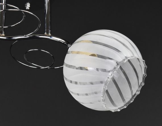 Люстра стельова на 2 лампочки 27278 Хром 24х27х40 см. | Зображення 1