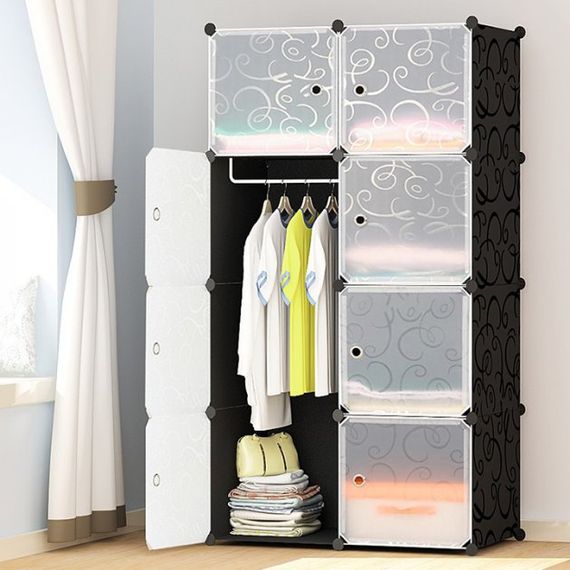 Складной шкаф Storage Cube Cabinet МР 28-51 Пластиковый шкаф – органайзер для вещей, 146х76x37 см | Зображення 2