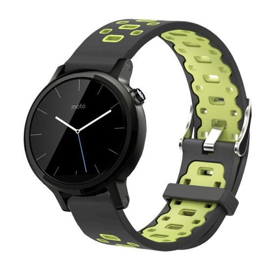 Спортивний ремінець Primo Perfor Classic для годинника Motorola Moto 360 2nd gen (42 mm ) - Black&Green