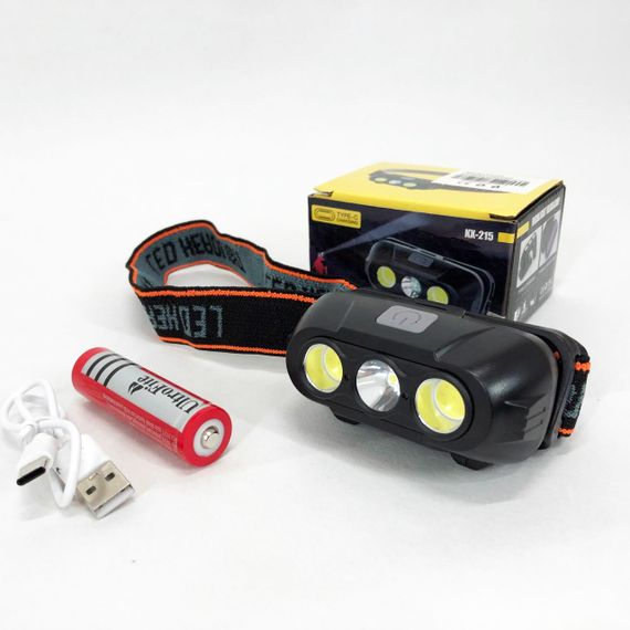 Головний ліхтарик KX-215-LED-2COB, Налобний ліхтар для електрика, Ліхтар на голову для риболовлі OU-83 | Зображення 4