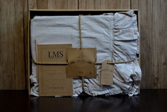 Постельное белье Limasso Stonewashed Exclusive Ranforce 160 х 220 см семейный Natural Krem | Зображення 2