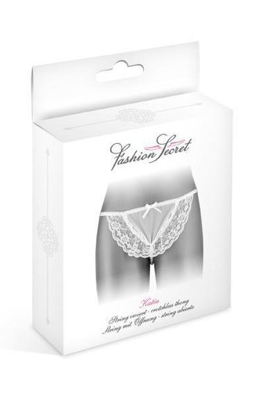 Трусики-стрінги з перлинною ниткою Fashion Secret KATIA White | Зображення 2