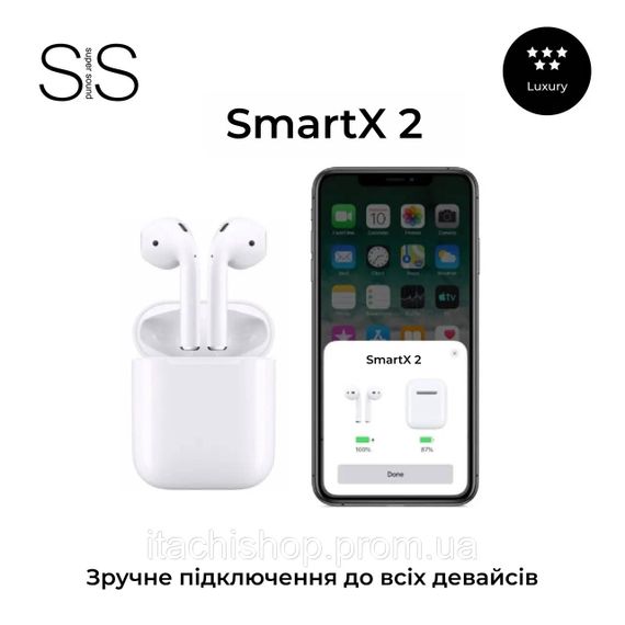 Наушники беспроводные SmartX 2 Luxury Bluetooth премиум качество блютуз наушники | Зображення 5