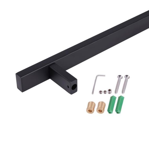 Душова стійка з тримачем універсальна Qtap Lepit 705 мм прямокутна QTLEP82103NB Black Matt | Зображення 3