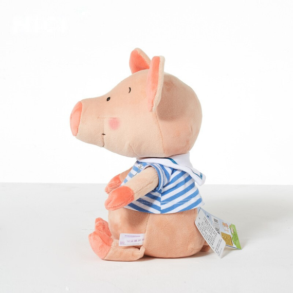 М'яка іграшка "Свинка Шмепа" бежевий плюш, 30 cm | Зображення 2