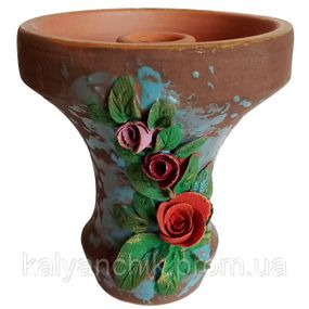 Чаша для кальяну 2x2 Еталон Botany Квітковий шторм